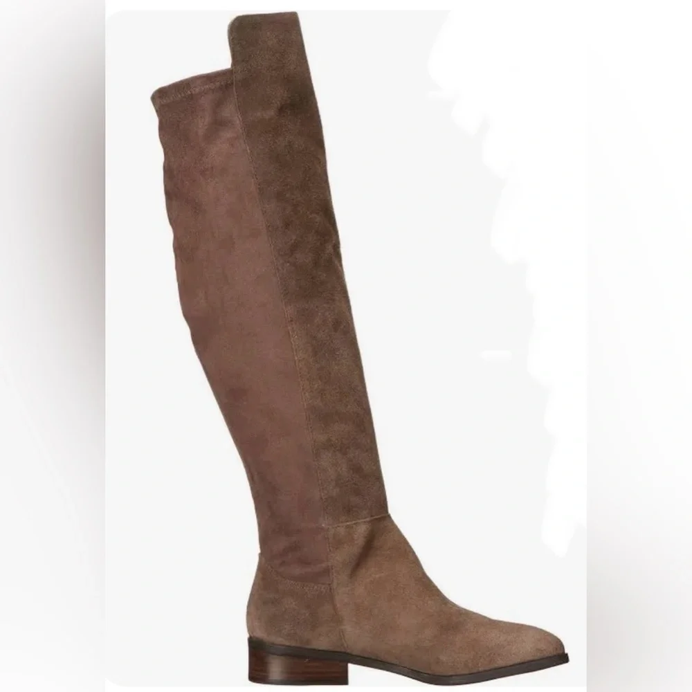 Lucky Brand Calypso Falcon Over the‎ Knee Suede Boots Wide Calf Women's Size 9.5